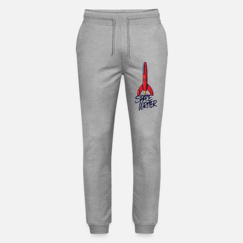 SCRITTORE SPAZIALE - parliamo - Pantaloni da jogger unisex ed ecologici Mover di Stanley/Stella - grigio melange