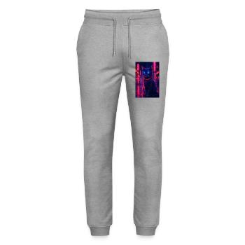 RockyZoo26 - Stanley/Stella Unisex Bio Jogginghose Mover  - Grau meliert - Vorne - Marisol (170cm) & Nik (191cm)