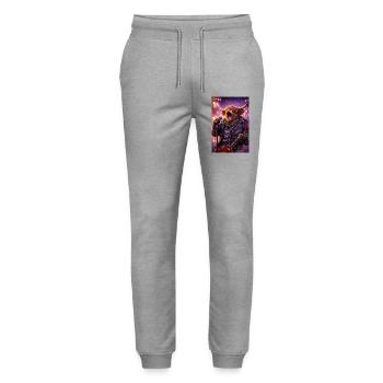 RockyZoo33 - Stanley/Stella Mover Unisex Organic Jogging Trousers - heather grey - Front - Marisol (170cm) & Nik (191cm)
