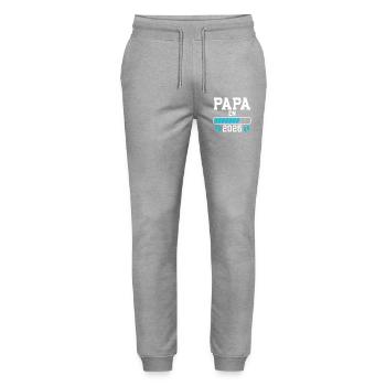 Future dad 2026 birth announcement - Stanley/Stella Mover Unisex Organic Jogging Trousers - heather grey - Front - Marisol (170cm) & Nik (191cm)