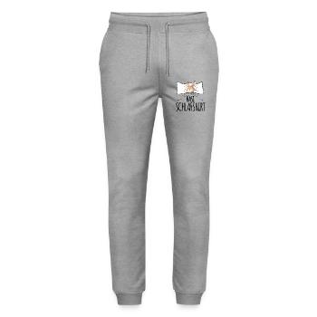 Bunny Sleep Shirt - Stanley/Stella Mover Unisex Organic Jogging Trousers - heather grey - Front - Marisol (170cm) & Nik (191cm)
