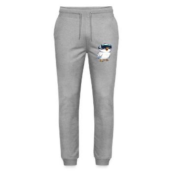Cool Owl Virtual Reality Gamer Gamer VR - Stanley/Stella Mover Unisex Organic Jogging Trousers - heather grey - Front - Marisol (170cm) & Nik (191cm)