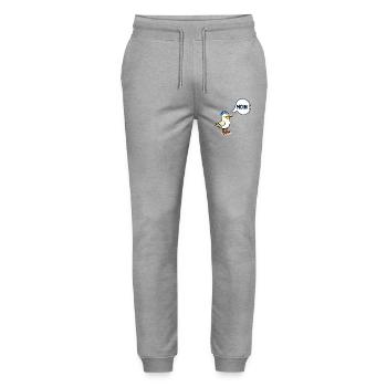 Hamburger Möwe Hamburg Moin - Stanley/Stella Unisex Bio Jogginghose Mover  - Grau meliert - Vorne - Marisol (170cm) & Nik (191cm)