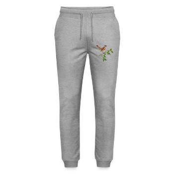 Colorful bird - Stanley/Stella Mover Unisex Organic Jogging Trousers - heather grey - Front - Marisol (170cm) & Nik (191cm)
