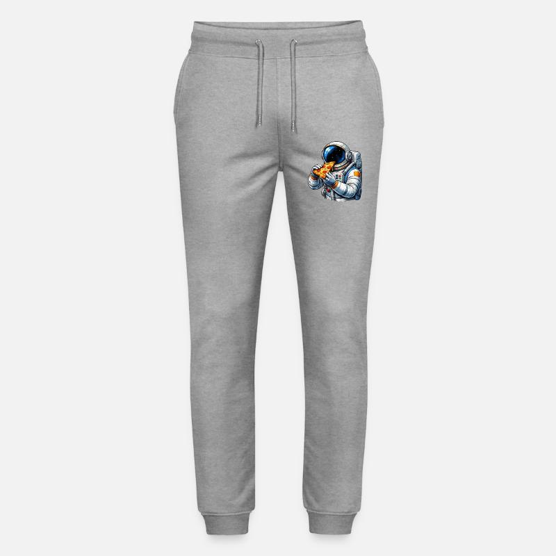 Astronaute mangeant une pizza - Pantalon de jogging bio MOVER Stanley/Stella unisexe - gris chiné