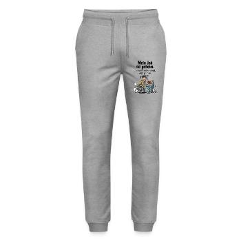 Mission secrète dans la vie quotidienne de bureau - Pantalon de jogging bio MOVER Stanley/Stella unisexe - gris chiné - Devant - Marisol (170cm) & Nik (191cm)
