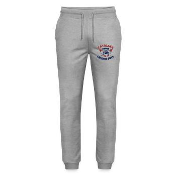 Catalina Grand Prix Vintage Moto 1957 - Stanley/Stella Mover Unisex Organic Jogging Trousers - heather grey - Front - Marisol (170cm) & Nik (191cm)