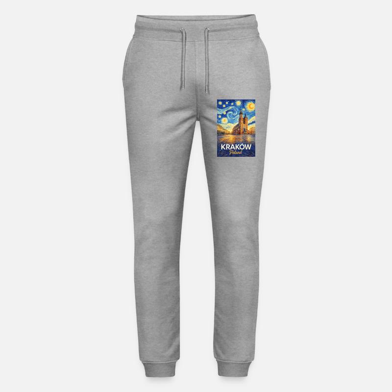 Kraków, Polen - Stanley/Stella Unisex Bio Jogginghose Mover  - Grau meliert