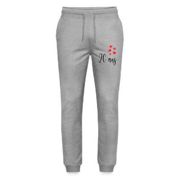 20. 20th ANNIVERSARY. 20 YEARS ANNIVERSARY. 20 YEARS. - Stanley/Stella Mover Unisex Organic Jogging Trousers - heather grey - Front - Marisol (170cm) & Nik (191cm)