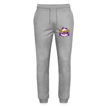 Équipe de la Grèce Colorée - Pantalon de jogging bio MOVER Stanley/Stella unisexe - gris chiné - Devant - Marisol (170cm) & Nik (191cm)