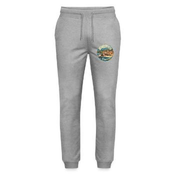 Erkunden Sie Ajaccio in Frankreich – Mittelmeerparadies - Stanley/Stella Unisex Bio Jogginghose Mover  - Grau meliert - Vorne - Marisol (170cm) & Nik (191cm)