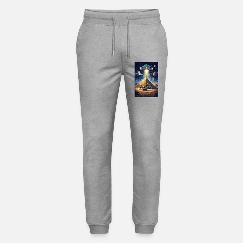 Alien Pyramid UFO - Stanley/Stella Unisex Bio Jogginghose Mover  - Grau meliert