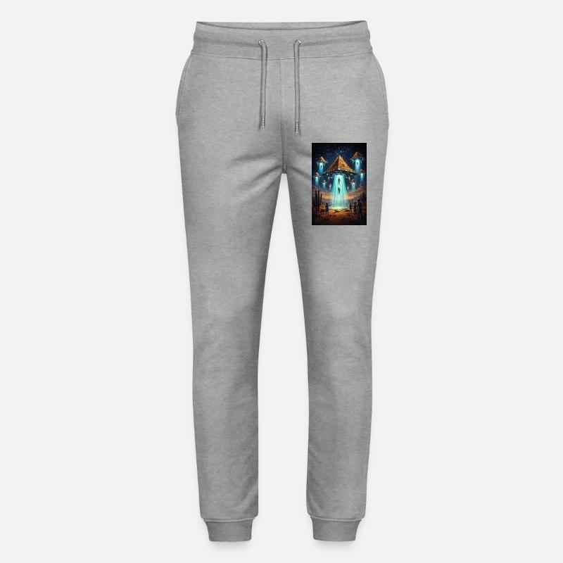 Fusée pyramidale extraterrestre OVNI - Pantalon de jogging bio MOVER Stanley/Stella unisexe - gris chiné