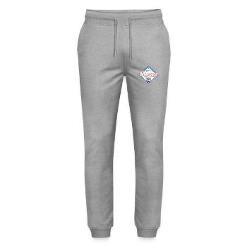 Ville d’Odense, Danemark, avec souvenir de vacances viking - Pantalon de jogging bio MOVER Stanley/Stella unisexe - gris chiné - Devant - Marisol (170cm) & Nik (191cm)