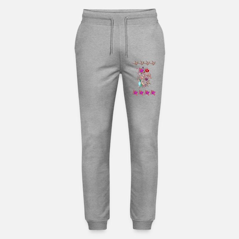Fiori - Pantaloni da jogger unisex ed ecologici Mover di Stanley/Stella - grigio melange