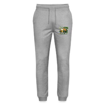Bierglück Perfekter Tag - Stanley/Stella Unisex Bio Jogginghose Mover  - Grau meliert - Vorne - Marisol (170cm) & Nik (191cm)