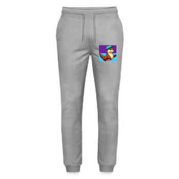otter - Stanley/Stella Mover Unisex Organic Jogging Trousers - heather grey - Front - Marisol (170cm) & Nik (191cm)