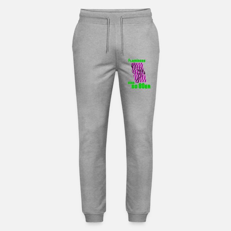Flamingos 80er - Stanley/Stella Unisex Bio Jogginghose Mover  - Grau meliert