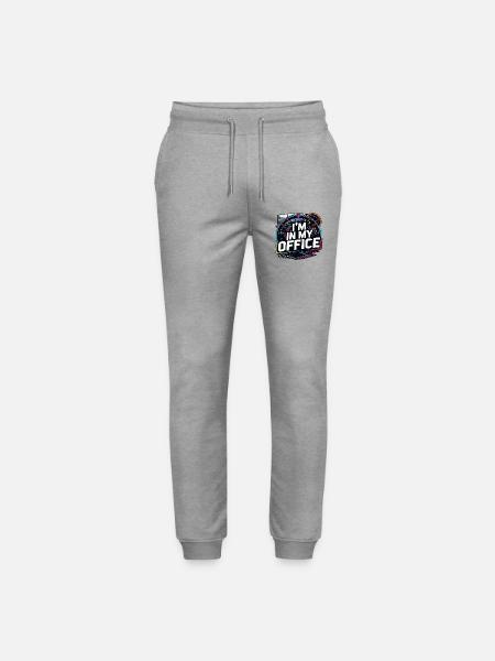 I'm in my office - Stanley/Stella Mover Unisex Organic Jogging Trousers - heather grey
