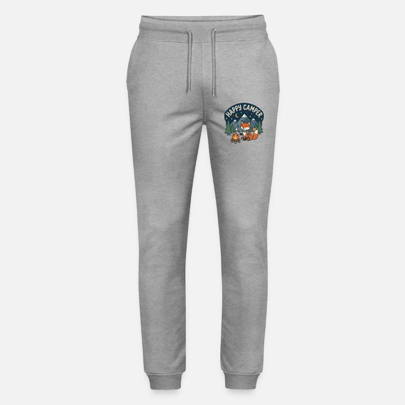 Happy Camper Fox Night Camp - Stanley/Stella Unisex Bio Jogginghose Mover  - Grau meliert