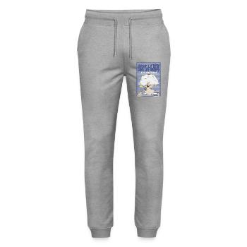 Nuage et tatouages marins - Pantalon de jogging bio MOVER Stanley/Stella unisexe - gris chiné - Devant - Marisol (170cm) & Nik (191cm)