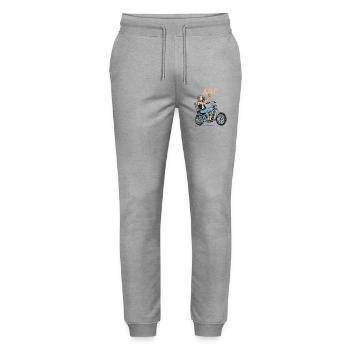 Motocyclette Toujours Pieds Nus N° 2 - Pantalon de jogging bio MOVER Stanley/Stella unisexe - gris chiné - Devant - Marisol (170cm) & Nik (191cm)