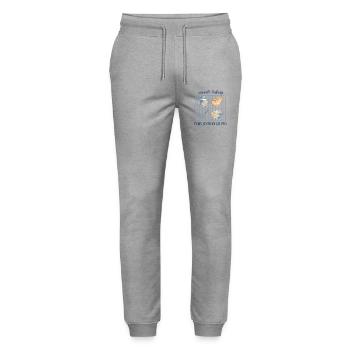 Sourdough Baking Bread Baking Era - Stanley/Stella Mover Unisex Organic Jogging Trousers - heather grey - Front - Marisol (170cm) & Nik (191cm)
