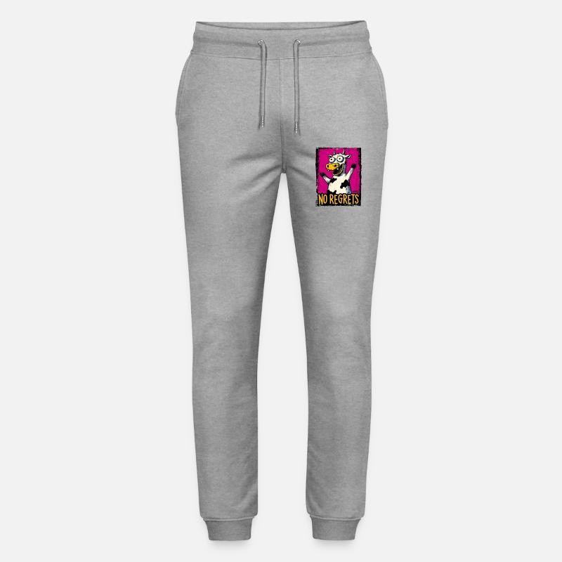 No Regrets Cow Pop Art - Stanley/Stella Unisex Bio Jogginghose Mover  - Grau meliert