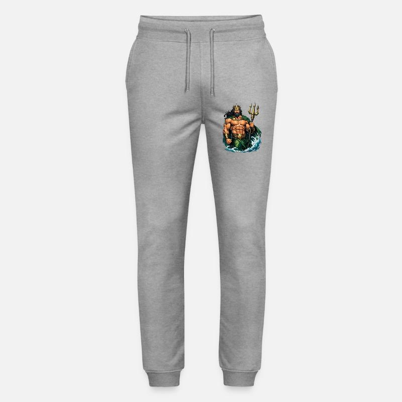 Le roi Poséidon avec le Trident - Pantalon de jogging bio MOVER Stanley/Stella unisexe - gris chiné
