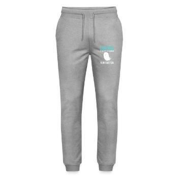 Paranormal Geist Geister Gespenst gespenstisch - Stanley/Stella Unisex Bio Jogginghose Mover  - Grau meliert - Vorne - Marisol (170cm) & Nik (191cm)