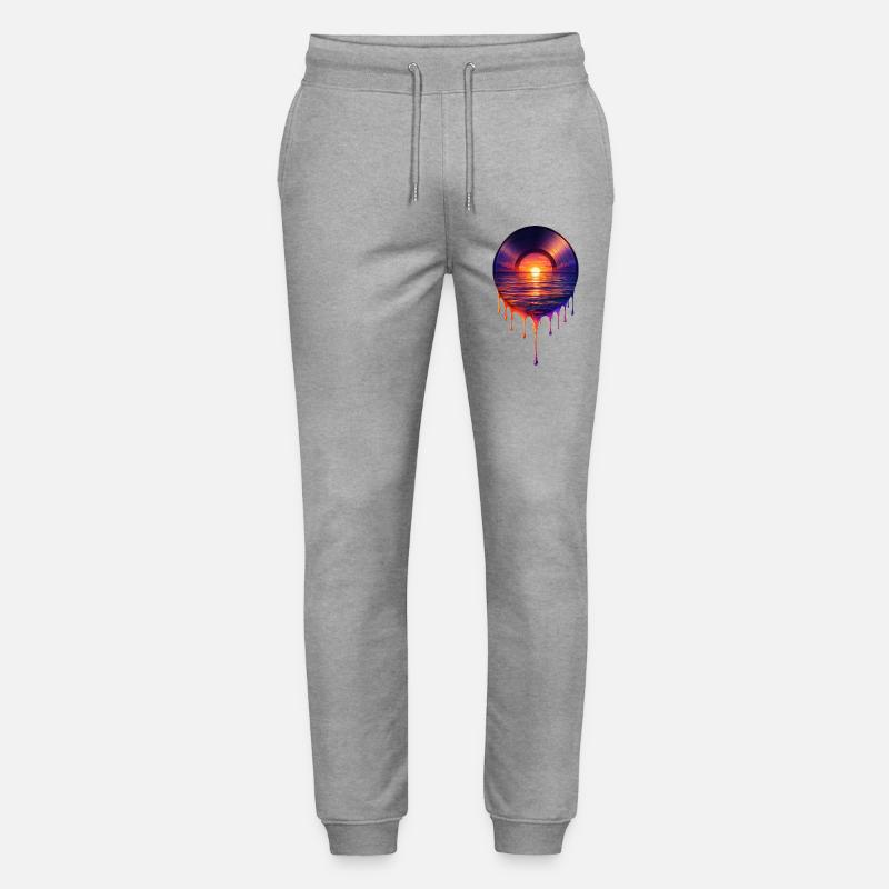 Tropfendes Vinyl - Stanley/Stella Unisex Bio Jogginghose Mover  - Grau meliert