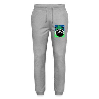 Raccoon - Stanley/Stella Mover Unisex Organic Jogging Trousers - heather grey - Front - Marisol (170cm) & Nik (191cm)