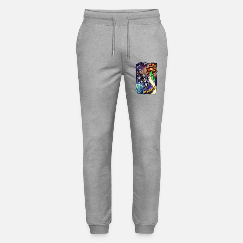 Aventure lunaire : bande dessinée Astronaut - Pantalon de jogging bio MOVER Stanley/Stella unisexe - gris chiné