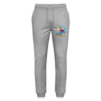 Ruhestand? Jetzt geht es erst richtig los! - Stanley/Stella Unisex Bio Jogginghose Mover  - Grau meliert - Vorne - Marisol (170cm) & Nik (191cm)