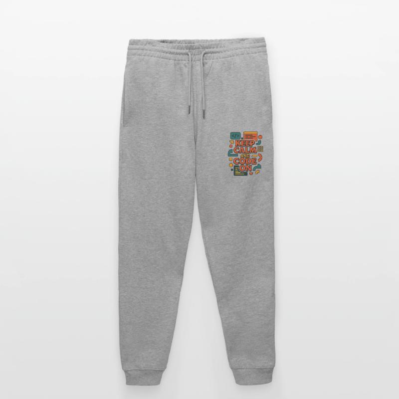 Keep Calm and Code On – Lustiges Coder Shirt Stanley/Stella Unisex Bio Jogginghose Mover 