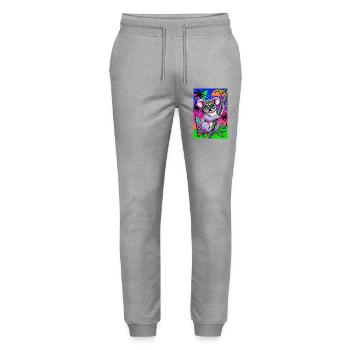 Koala - Pantalon de jogging bio MOVER Stanley/Stella unisexe - gris chiné - Devant - Marisol (170cm) & Nik (191cm)
