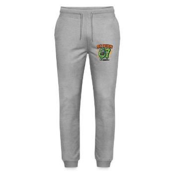 Six Seven 67 Zombie Horror Humor Italian Brainrot - Stanley/Stella Mover Unisex Organic Jogging Trousers - heather grey - Front - Marisol (170cm) & Nik (191cm)