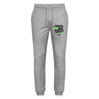 Grundschule Abschluss Shirt ABC - Stanley/Stella Unisex Bio Jogginghose Mover  - Grau meliert - Vorne - Marisol (170cm) & Nik (191cm)