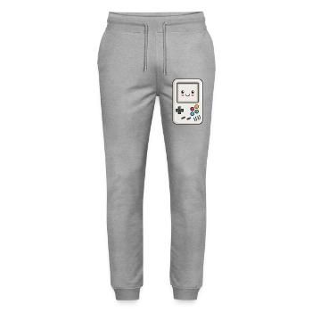 Cute Game Console - Stanley/Stella Mover Unisex Organic Jogging Trousers - heather grey - Front - Marisol (170cm) & Nik (191cm)