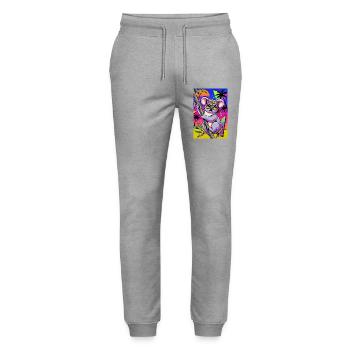 Koala - Stanley/Stella Mover Unisex Organic Jogging Trousers - heather grey - Front - Marisol (170cm) & Nik (191cm)