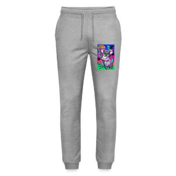 Koala - Pantalon de jogging bio MOVER Stanley/Stella unisexe - gris chiné - Devant - Marisol (170cm) & Nik (191cm)