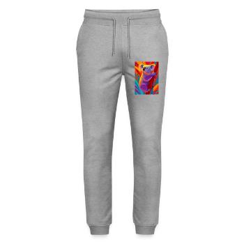 Koala - Pantalon de jogging bio MOVER Stanley/Stella unisexe - gris chiné - Devant - Marisol (170cm) & Nik (191cm)