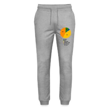 Vie de tennis Circuit de cour en forme de graphique circulaire - Pantalon de jogging bio MOVER Stanley/Stella unisexe - gris chiné - Devant - Marisol (170cm) & Nik (191cm)