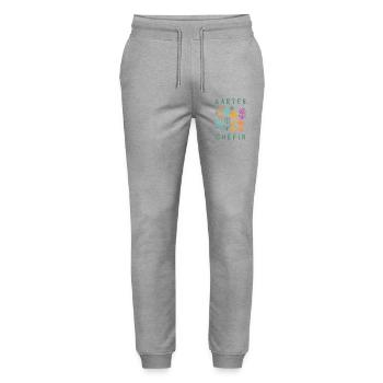 Garten Chefin Blumen Retro Design - Stanley/Stella Unisex Bio Jogginghose Mover  - Grau meliert - Vorne - Marisol (170cm) & Nik (191cm)