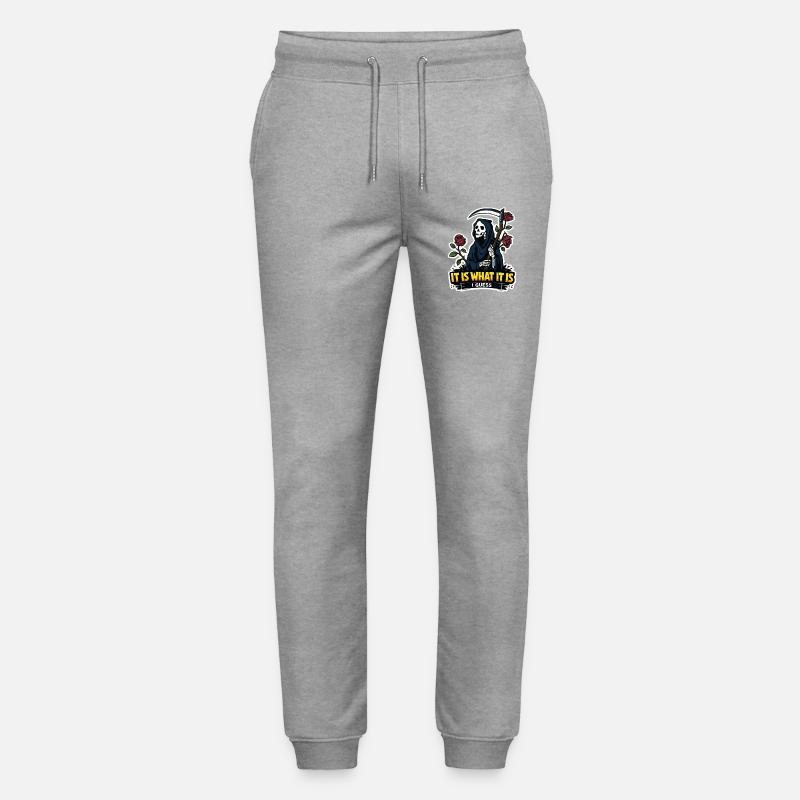 Sensenmann mit Rosen-Meme - Stanley/Stella Unisex Bio Jogginghose Mover  - Grau meliert