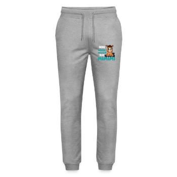 Ich Höre Immer Nur Ein Mimimi Pferd - Stanley/Stella Unisex Bio Jogginghose Mover  - Grau meliert - Vorne - Marisol (170cm) & Nik (191cm)
