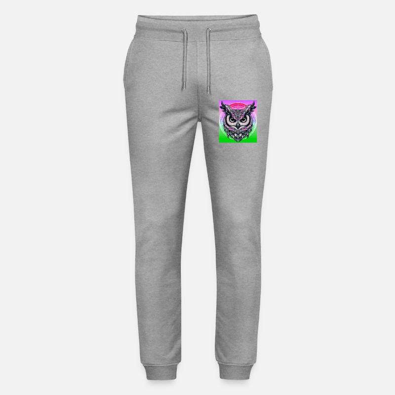 owl - Stanley/Stella Mover Unisex Organic Jogging Trousers - heather grey