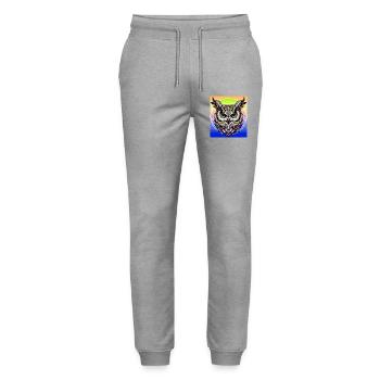 owl - Stanley/Stella Mover Unisex Organic Jogging Trousers - heather grey - Front - Marisol (170cm) & Nik (191cm)