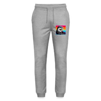 otter - Stanley/Stella Mover Unisex Organic Jogging Trousers - heather grey - Front - Marisol (170cm) & Nik (191cm)