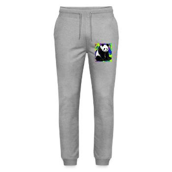 panda - Pantalon de jogging bio MOVER Stanley/Stella unisexe - gris chiné - Devant - Marisol (170cm) & Nik (191cm)